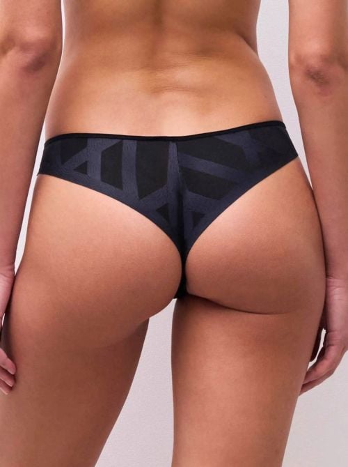 Glaze tanga, black