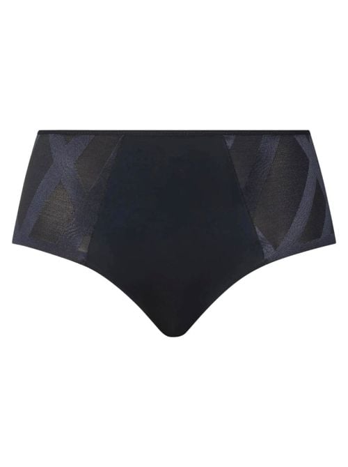 Glaze coulotte vita alta, nero