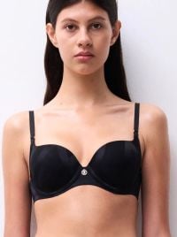 Glaze reggiseno con ferretto, nero