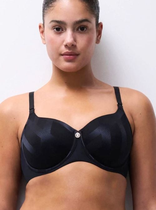 Glaze reggiseno preformato con ferretto, nero