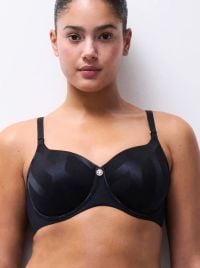 Glaze reggiseno preformato con ferretto, nero