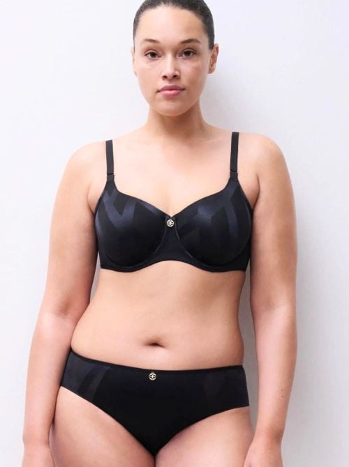 Glaze reggiseno preformato con ferretto, nero