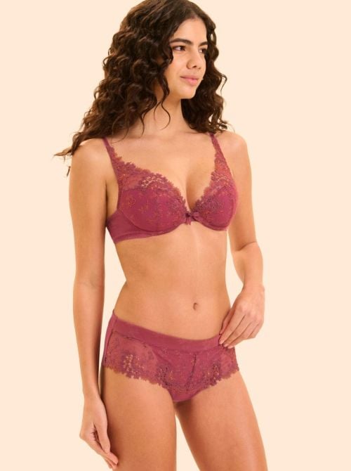 Wish Shorty lace brief, rose santal SIMONE PERELE