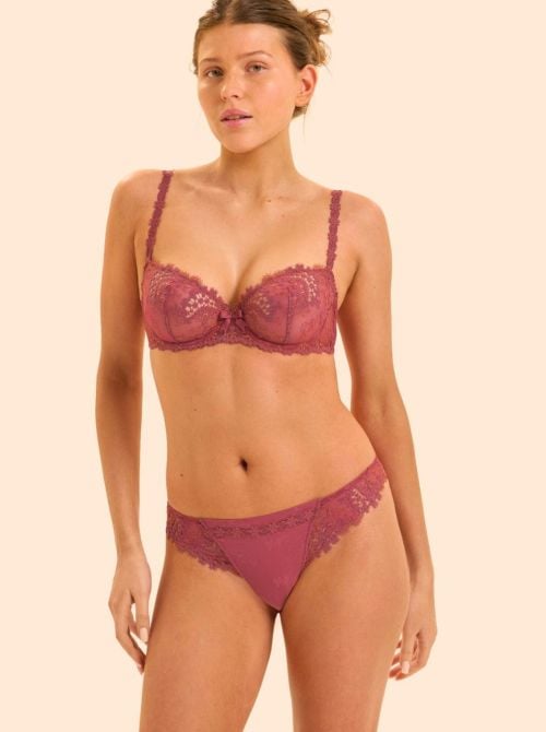 Wish Slip brasiliana in pizzo, santal rose