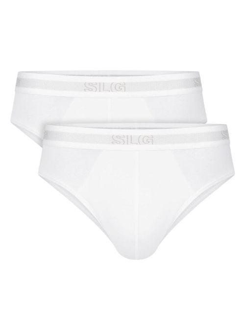 SLG Base 2 Slip Uomo in Cotone Bio, bianco SLOGGI