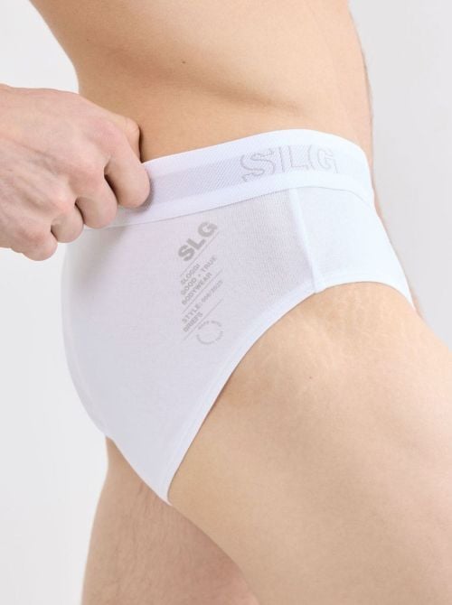 SLG Base 2 Slip Uomo in Cotone Bio, bianco SLOGGI