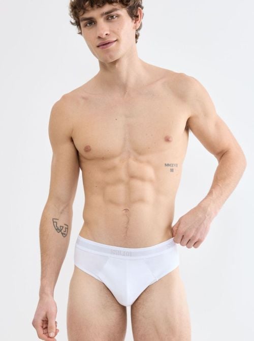 SLG Base 2 Slip Uomo in Cotone Bio, bianco