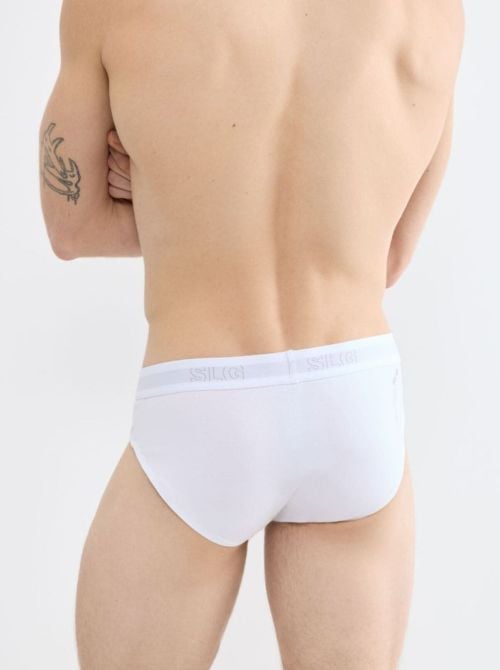 SLG Base 2 Slip Uomo in Cotone Bio, bianco