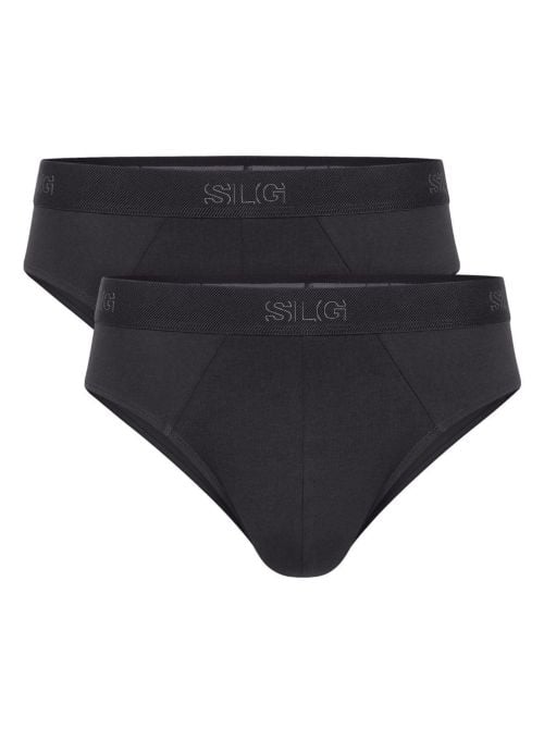 SLG Base 2 Slip Uomo in Cotone Bio, nero SLOGGI