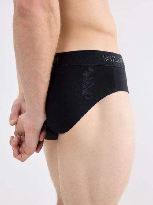 SLG Base 2 Slip Uomo in Cotone Bio, nero SLOGGI