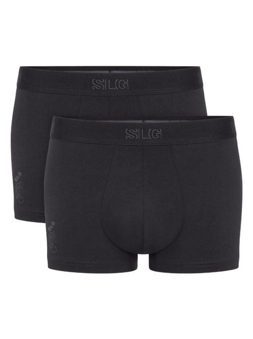 SLG Base Trunks 2 Boxer Uomo in Cotone Bio, nero SLOGGI