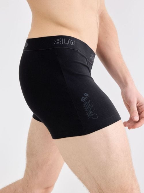 SLG Base Trunks 2 Boxer Uomo in Cotone Bio, nero SLOGGI