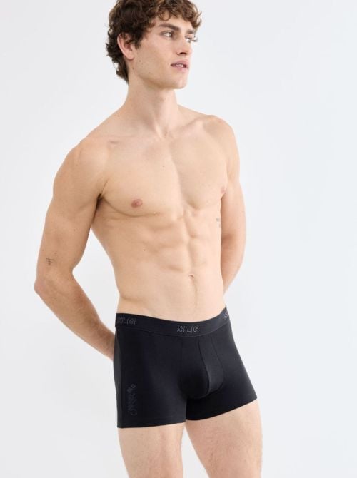 SLG Base Trunks 2 Boxer Uomo in Cotone Bio, nero