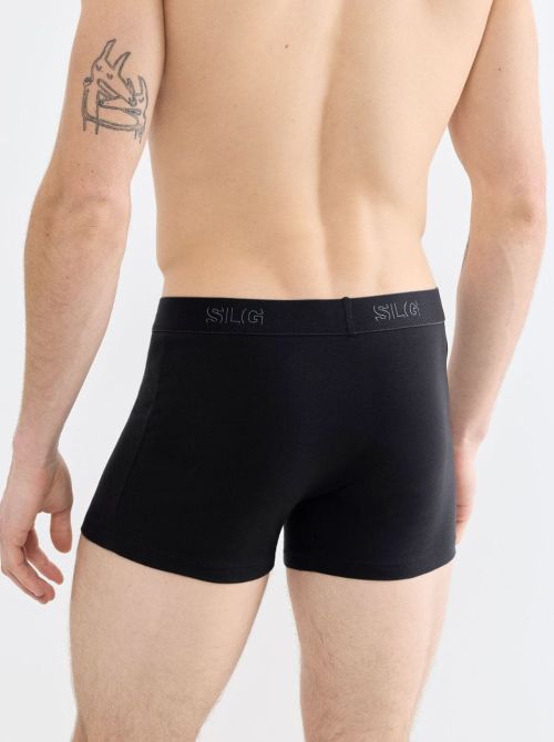 SLG Base Trunks 2 Boxer Uomo in Cotone Bio, nero