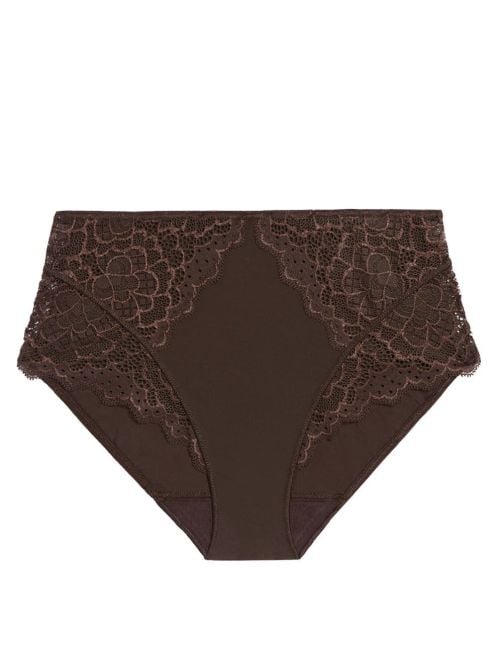 Caresse Slip a vita alta, cacao
