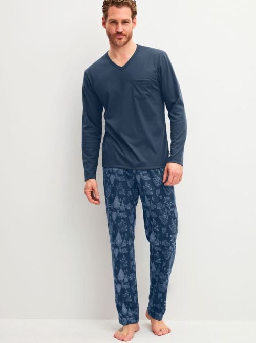 Pigiama Uomo Lungo Relax Streamline in Cotone Interlock CALIDA