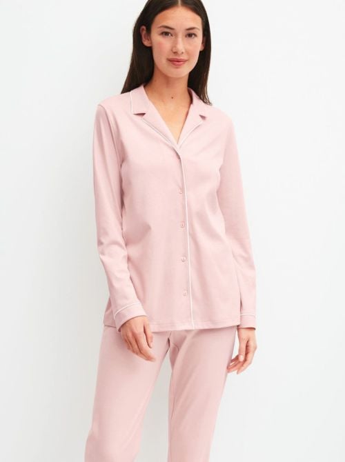 Night Lovers Women's Button-Up Pyjamas in Swiss Cotton Interlock CALIDA