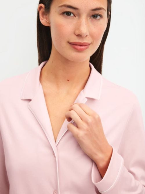 Night Lovers Women's Button-Up Pyjamas in Swiss Cotton Interlock CALIDA