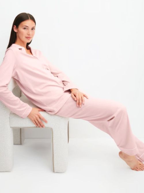 Pigiama Donna con Bottoni Night Lovers in Swiss Cotton Interlock