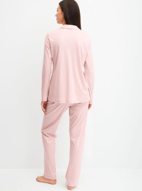 Pigiama Donna con Bottoni Night Lovers in Swiss Cotton Interlock