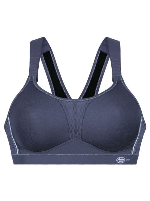 5537 dinamiX star Reggiseno sport con dorso a X, blu