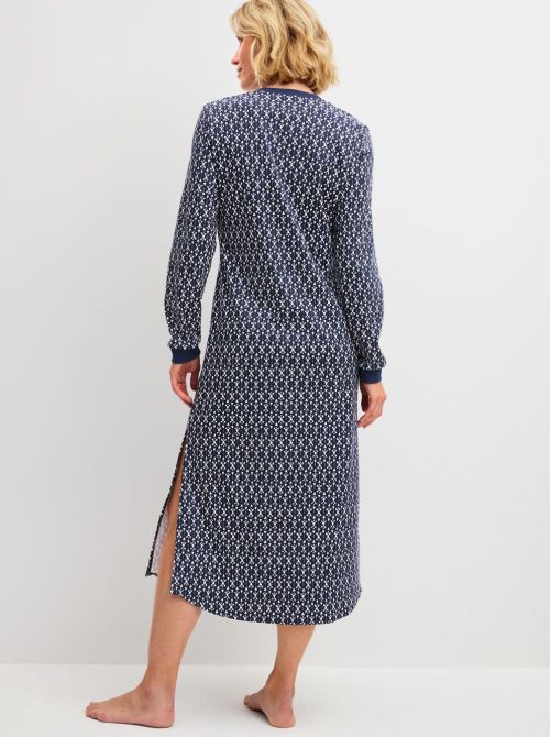 Midnight Hearts - Camicia da Notte Lunga Donna in Cotone caldo