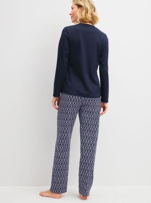 Midnight Hearts - Pigiama Lungo Donna in Cotone caldo