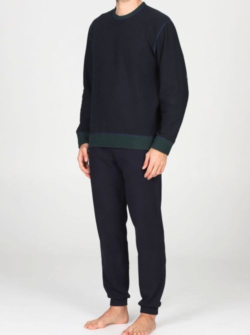 Pigiama Uomo Caldo Reversibile Double Face in Cotone Jacquard