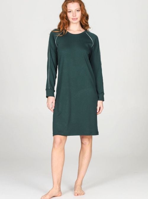 Camicia da Notte Donna in Cotone e Modal Interlock, Stile Sportivo