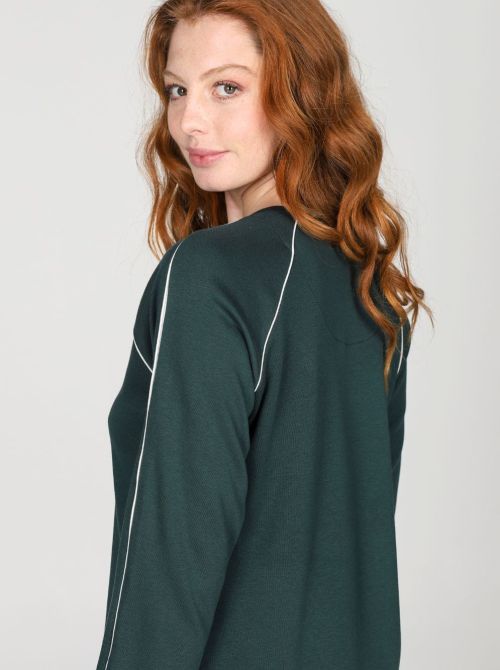 Camicia da Notte Donna in Cotone e Modal Interlock, Stile Sportivo
