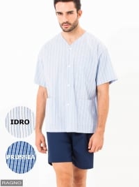 Pyjamas Popeline cotton, idro/prussia