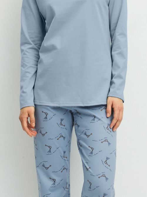 Hotel Nights - Pigiama Lungo Donna in Cotone CALIDA