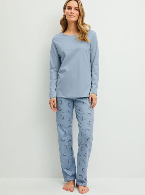 Hotel Nights - Pigiama Lungo Donna in Cotone