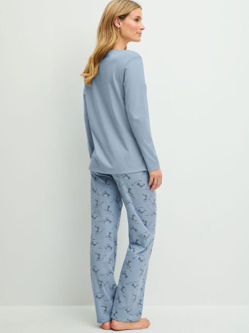 Hotel Nights - Pigiama Lungo Donna in Cotone
