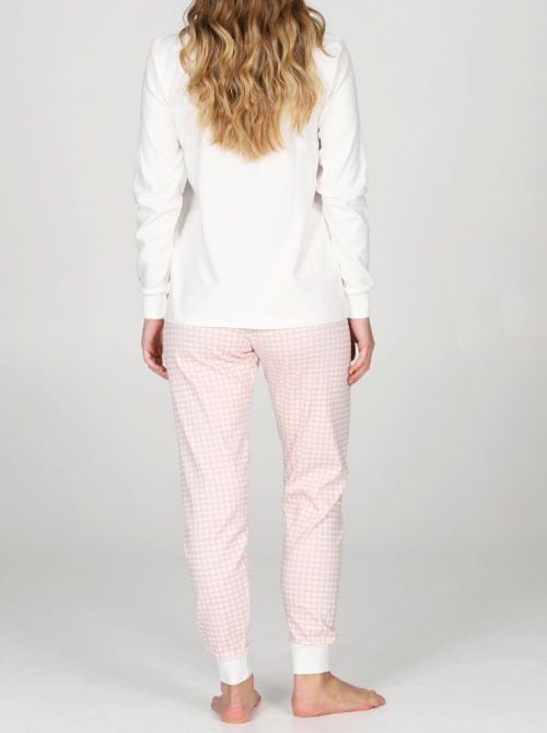 Pigiama Donna Caldo in Puro Cotone Interlock, Modello Tuta