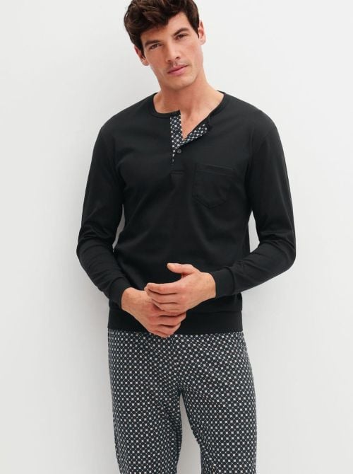 Pigiama Uomo Caldo in Cotone con Polsini - Relax Cosy Vibes CALIDA