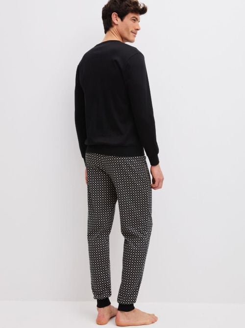 Pigiama Uomo Caldo in Cotone con Polsini - Relax Cosy Vibes