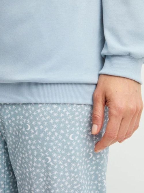 Pigiama Donna Caldo in Cotone con Polsini e colletto - Midnight Dreams