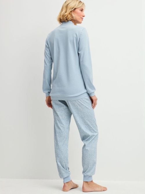 Pigiama Donna Caldo in Cotone con Polsini e colletto - Midnight Dreams