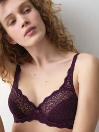 Amourette W Underwired Lace Bra, bordeaux