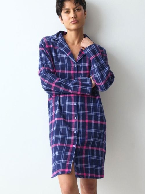 Boyfriend - Camicia da Notte in 100% Cotone Biologico, blu TRIUMPH