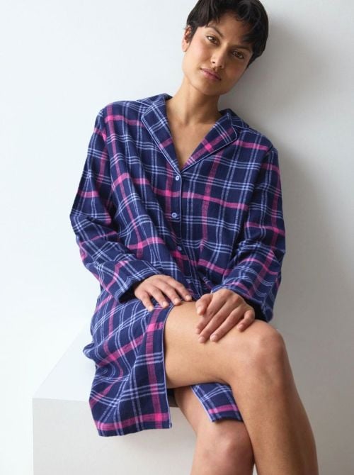 Boyfriend - Camicia da Notte in 100% Cotone Biologico, blu TRIUMPH