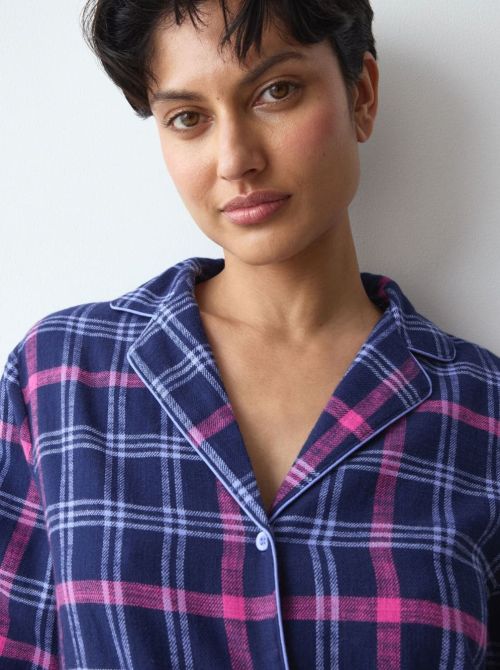 Boyfriend - Camicia da Notte in 100% Cotone Biologico, blu