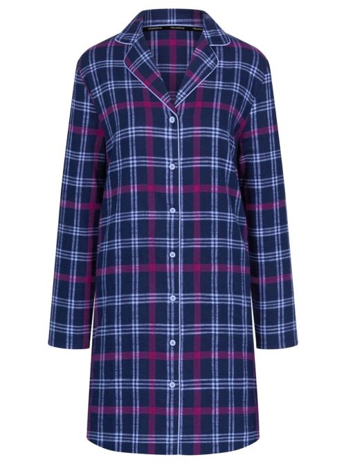 Boyfriend - Camicia da Notte in 100% Cotone Biologico, blu
