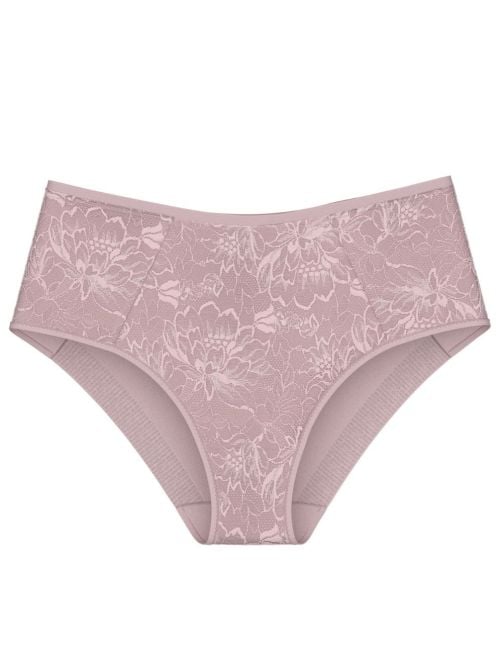Amourette Charm T Maxi 02 Slip a Vita Alta Leggermente Modellante in Pizzo, rosa
