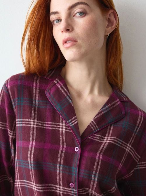 Boyfriend - Camicia da Notte in 100% Cotone Biologico, bordo' TRIUMPH