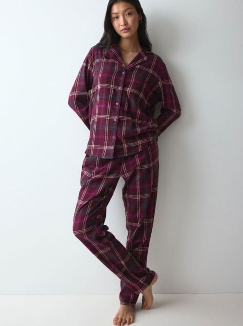 Boyfriend - Pigiama Donna Lungo in 100% Cotone Biologico, bordo' TRIUMPH