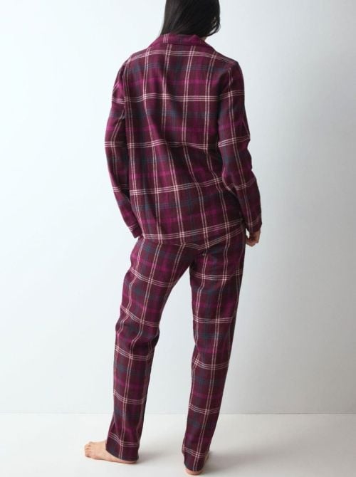 Boyfriend - Pigiama Donna Lungo in 100% Cotone Biologico, bordo'