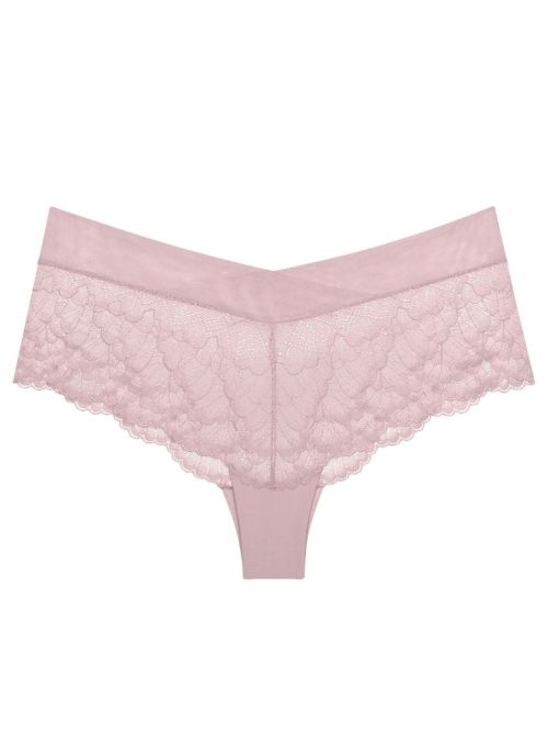 Love in Lace Culotte Corta in Pizzo Elasticizzato, rosa