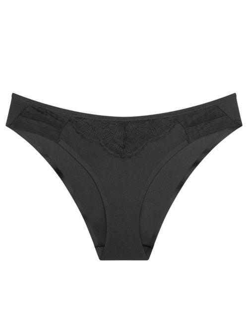 Love in Lace Slip Tai in Pizzo e Microfibra, nero